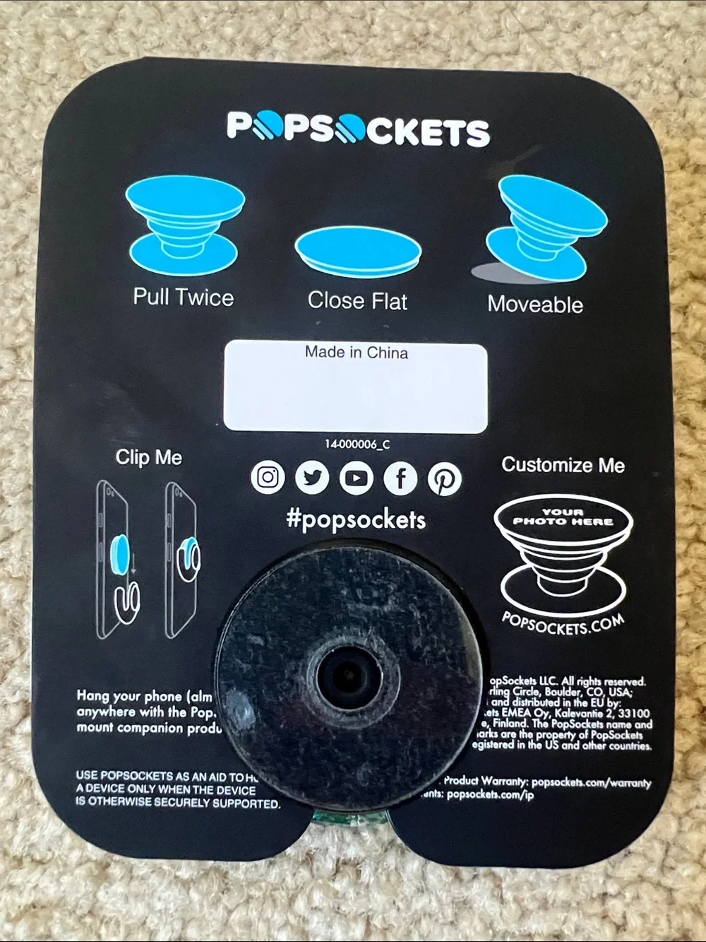PopSocket phone grip